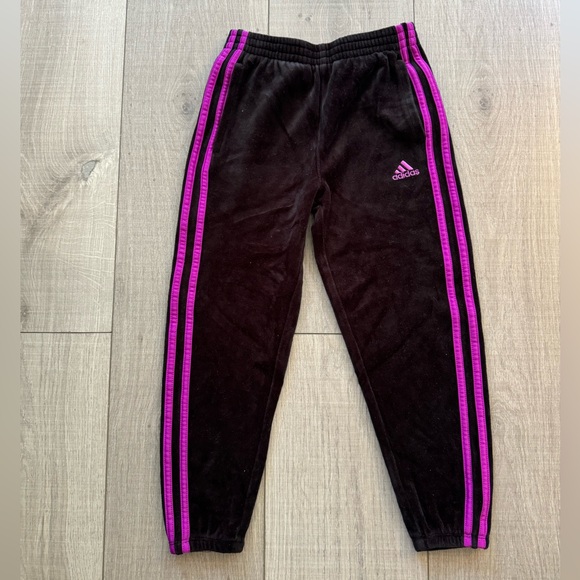Adidas Girls Velour Track Pants - Picture 2 of 8